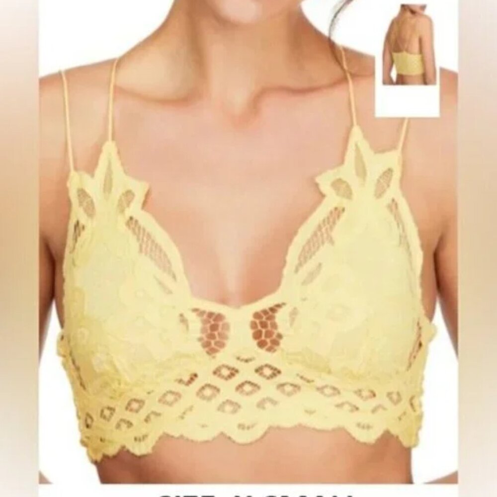 Free People Adella Bralette, Yellow, Small -3/$15.00 5/$20.00